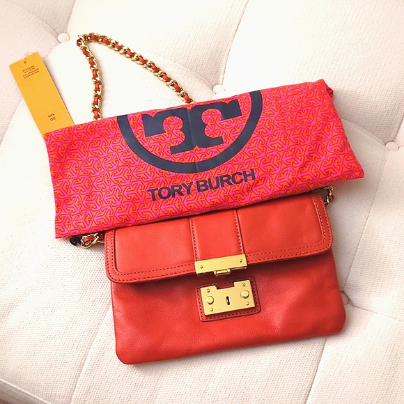 Tory Burch long strap clutch